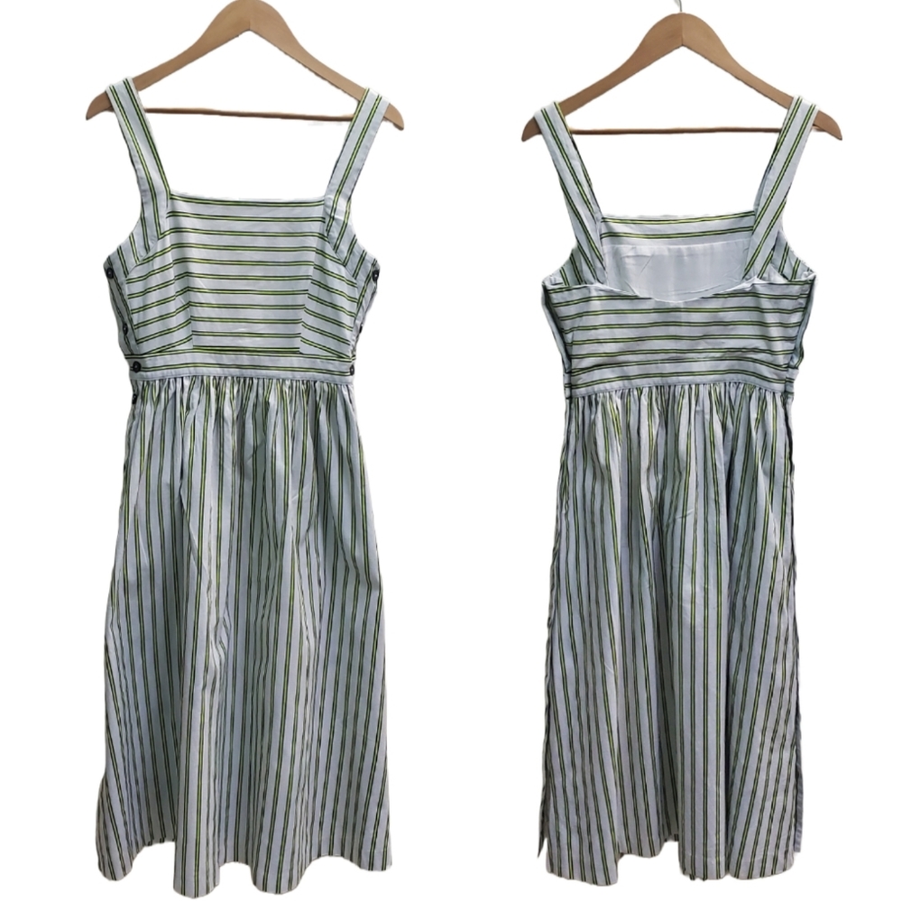 NWT FRNCH Abel Dress Size M Nautical Retro Stripes Vacation Cruise White Size M